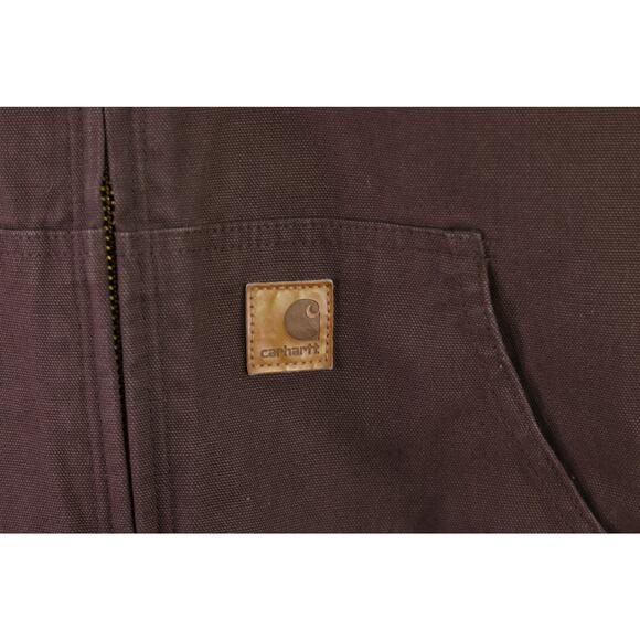 Carhartt Mens J280 DK8 Brown Washed Duck Active Quilt Lined Hooded Jacket 2XL - Picture 5 of 9